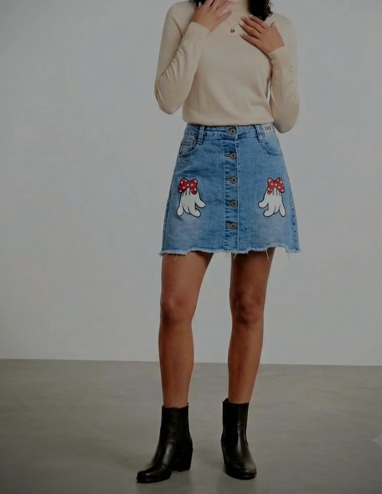 Falda Vaquera Disney Minnie Mouse - Talla 12 años / Fashion Jeans
